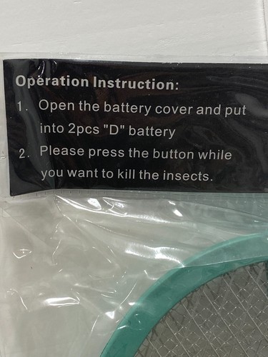 Pair 2 Bug Zapper Battery Powered Electric Tennis Racket Fly Swatter Mosquito - Picture 3 of 10