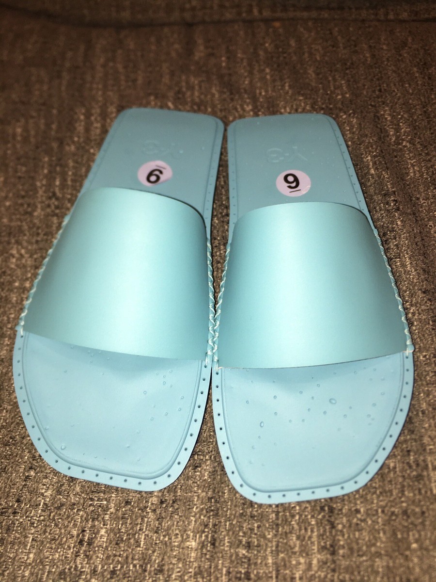 Y-3  YOHJI YAMAMOTO スポーツサンダル ブルー系 Adidas Y-3 Yohji Yamamoto Blue Cyan Sandals Slides Mens Sz 9