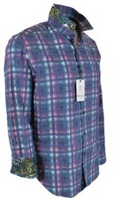 NEW Robert Graham 178 NEERAV Plaid Multicolor Classic Fit Sports Shirt XL