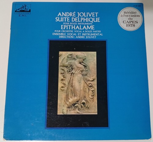 ANDRE JOLIVET SUITE DELPHIQUE/EPITHALAME LP ONDES MARTENOT GINETTE AVANT-GARDE