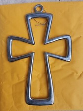 Christmas Tree Ornament, "A Metal Cross" 9in X 6in