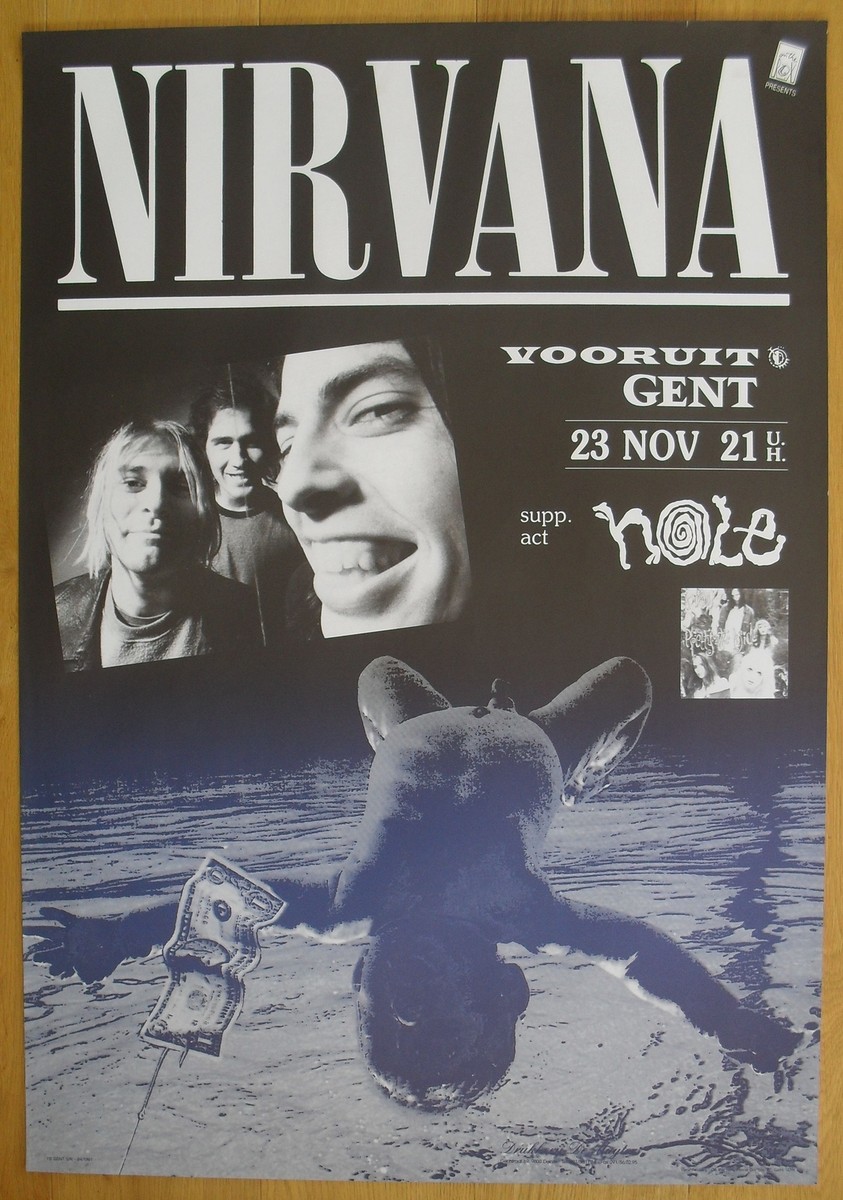 NIRVANA kurt cobain original concert poster '91 | eBay