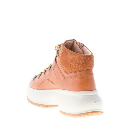 HOGAN damen schuhe Maxi I Active natürlich braun leder bootie sneaker - Bild 4 von 7