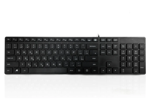 Accuratus 301 - USB Full Size Super Slim Multimedia Keyboard with Square Modern - Picture 1 of 4