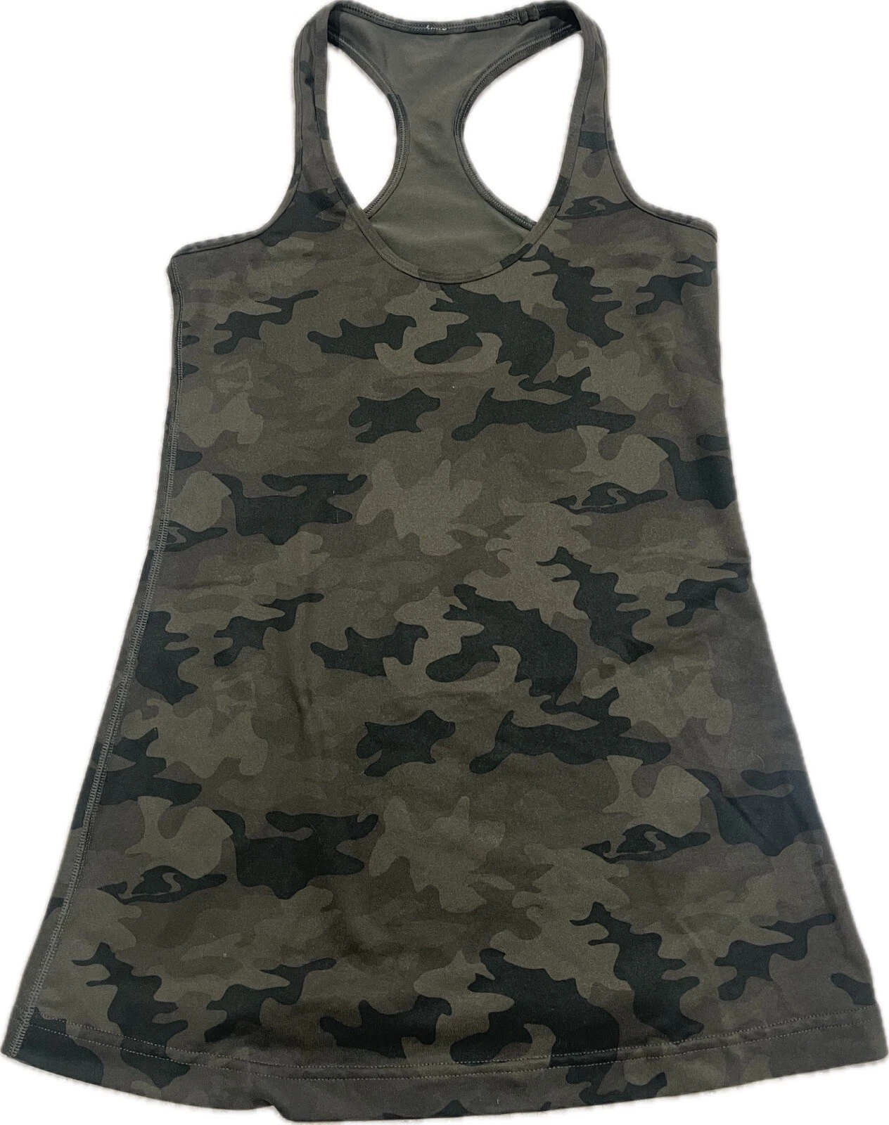 LULULEMON Cool Racerback Tank, Savasana Camo Fatigue Green, Size 6