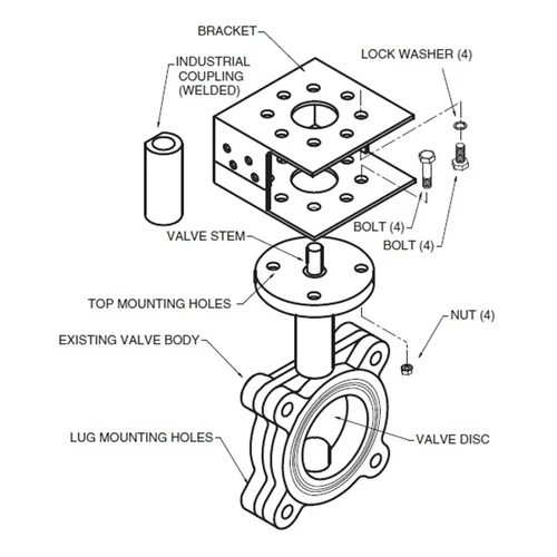 Belimo UFLKP017 Mounting Kit For Belimo Butterfly Valve with PR PKR Actuators
