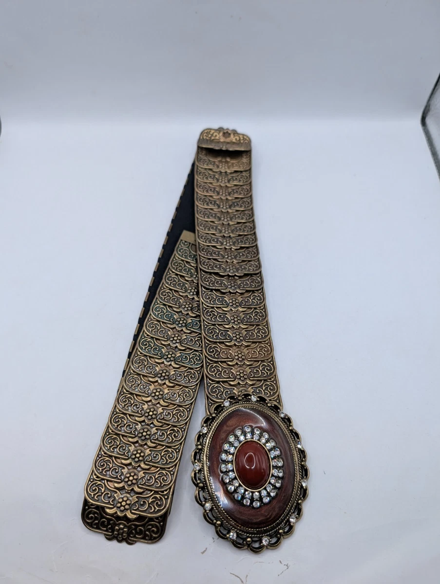 Pat Dahnke Crystal Buckle Ponyhair Belt Size Estimated Small / Medium Pat Dahnke Crystal Buckle Ponyhair Belt Size Estimated Small  main image 4