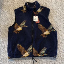Woolrich x Target Unisex Duck Print Fleece Vest NWT S