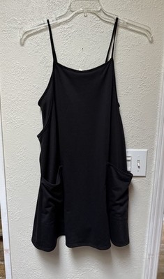 Moa Moa Women's L Summer Casual Romper Loose Fit Strap Shorts Black Jumpsuit
