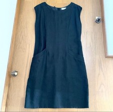 Margaret Howell Linen Black Dress KneeLength Pockets Used Versatile