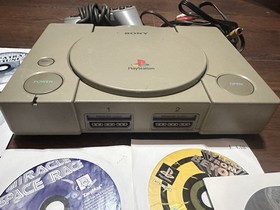 Playstation One PS1  Console Bundle Tested  w/9 Games