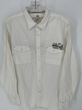 GUESS Legacy Men's Modele Shirt Size Large Embroidered Button Up Logo Hits Y2K