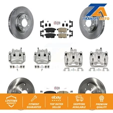 Front Rear Brake Caliper Rotors Ceramic Pad Kit (10Pc) For 07-09 Lincoln MKX FWD