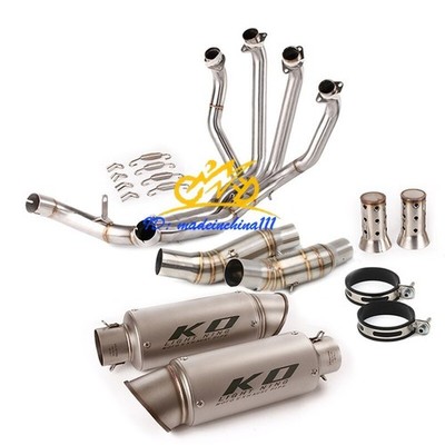 Exhaust System Front Link Pipe Slip on 51mm Muffler For Kawasaki Z1000 2010-2025