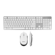 Macally Ultra Slim Wired Keyboard and a Silent Wired Mouse, Simplistic Apple ...