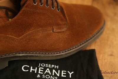 Joseph Cheaney Brown Suede Derby Lace Up Shoes Men's UK 9 US 10 EU 43