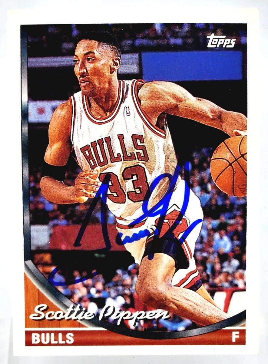 Topps Scottie Pippen Basketball Autographed Sports Trading Cards