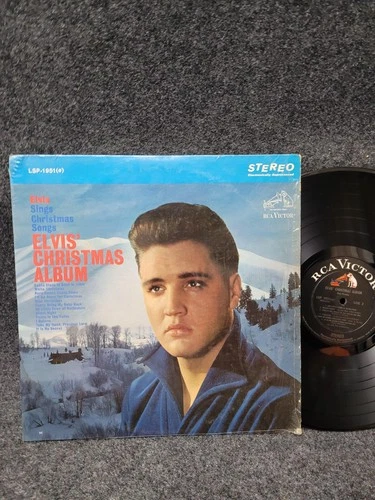 Vintage Elvis Presley LP Elvis' Christmas Album Stereo RCA Victor LSP-1951e 1957