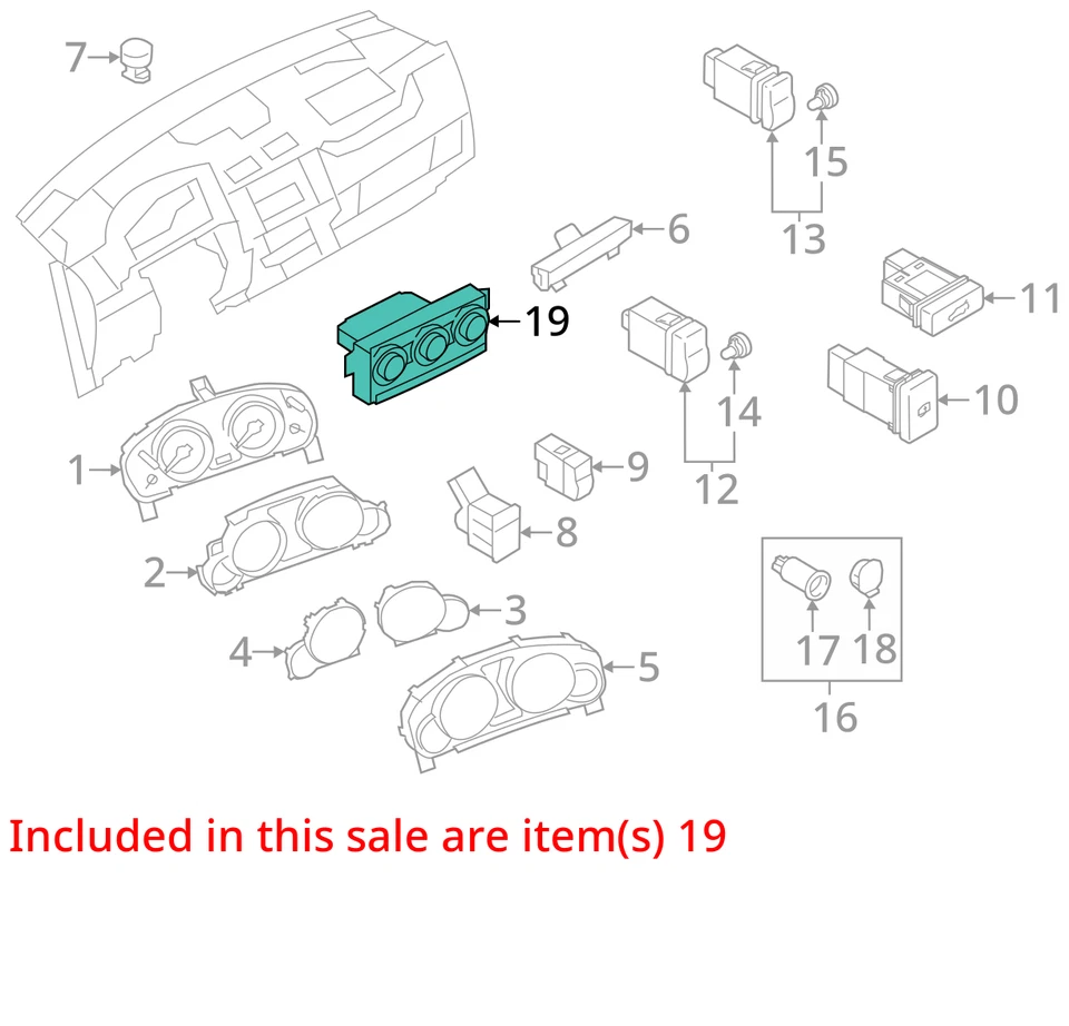 OEM Climatizador Calefacción/ACOEM Calefacción/AC Delantero con Asiento Calefactable 10-15 MAZDA CX-9 Foto 3 de 4