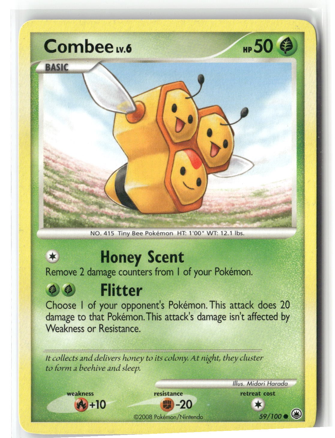 Combee Common Majestic Dawn 59/100 Pokemon Moderately Played
