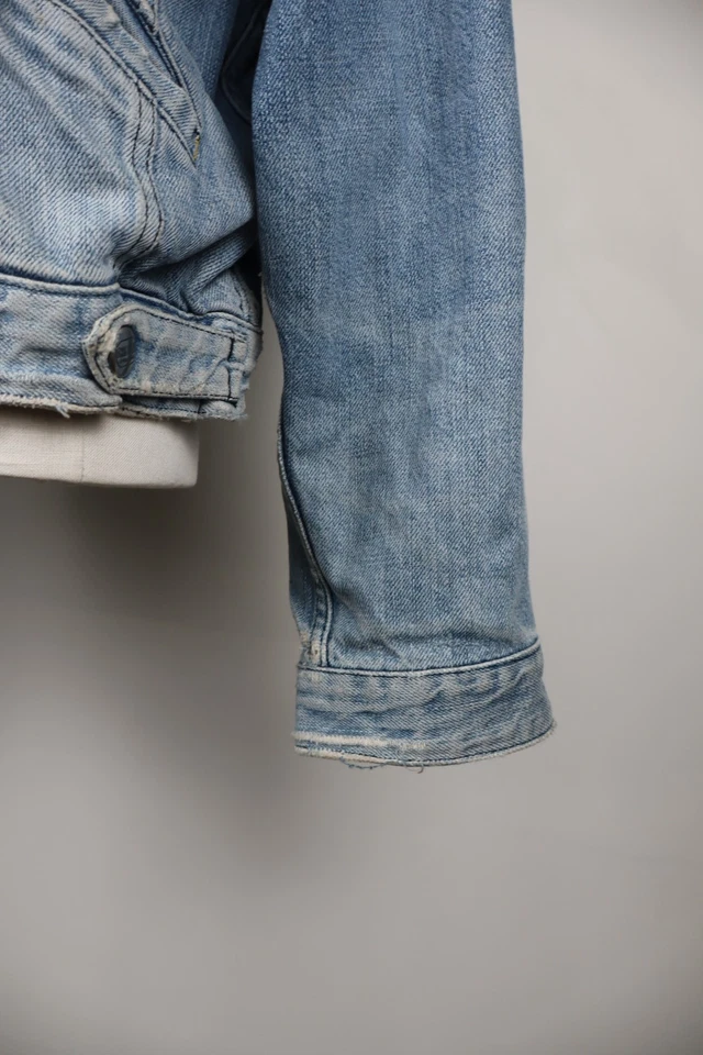 Frank Écossais Veste En Jean Denim Homme Taille L Veste Casual Vintage - Photo 4/4