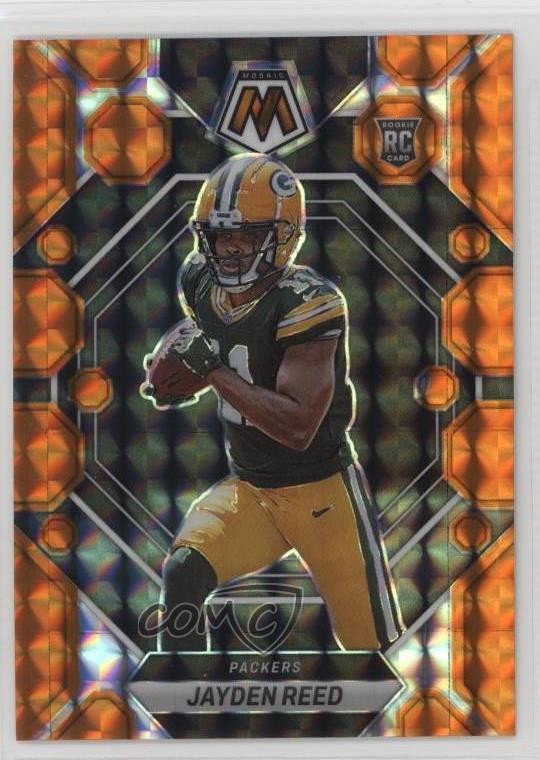 2023 Panini Mosaic Rookies Orange Prizm 123/199 Jayden Reed #333 Rookie RC 1b20