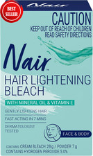 Facial Hair Bleach – Lighten Face and Body Hair Gently – Quick Results – Use on