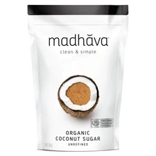 MADHAVA Organic Coconut Sugar 3 Lb. Bag (Pack of 1), 48 Ounce 1) 