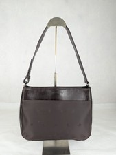 Authentic Burberry Brown Leather Nylon Should...