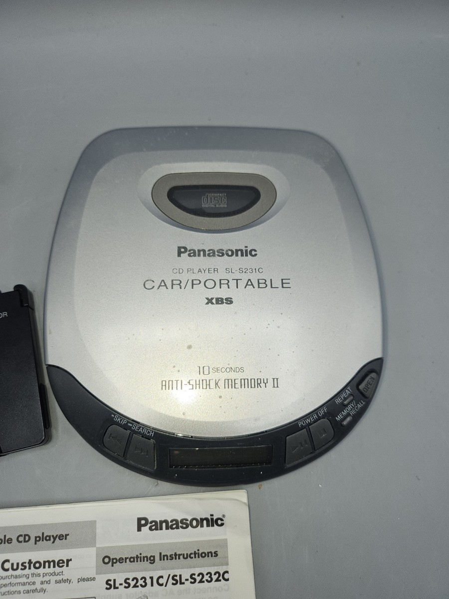 Panasonic SL-S231C Portable Car CD Player XBS Walkman Cassette