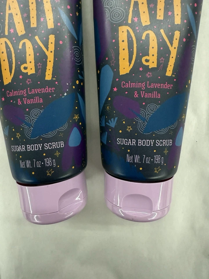 2 NEW Perfectly Posh PJs ALL DAY Calming Lavender Vanilla Sugar Body Scrub 7 Oz - Image 2 of 4