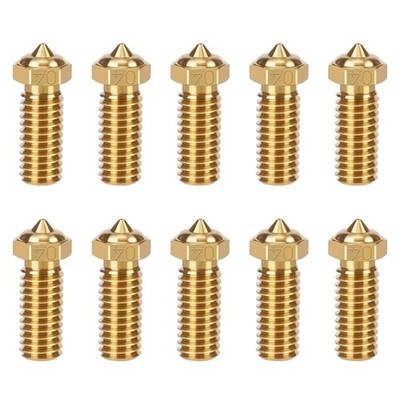 10PCS 0.4Mm Brass Nozzles for QIDI X-Max 3, 3D Printer Parts Extruder Hotends No