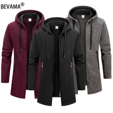Men  s Streetwear Long Sleeve Zip Hooded Oversize Sweatshirt Winter Warm Jacket