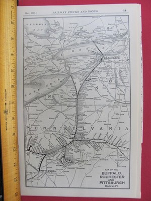 BANGOR & AROOSTOOK  RAILROAD MAY 1921 SYSTEM MAP ROUTES & CONNECTING RRs