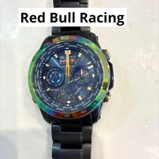 Casio Edifice Red Bull Racing Ltd Edition Solar Watch Rainbow Bezel From Japan