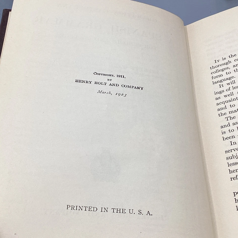 Abridged Spanish Grammar. 1923 Hardcover. By E.W. Olmsted & A. Gordon. - Image 3 of 4