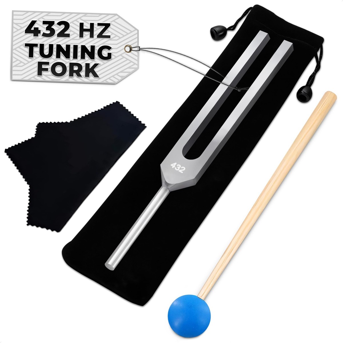 432Hz Aluminum Alloy Tuning Fork Set for Meditation Relaxing Music