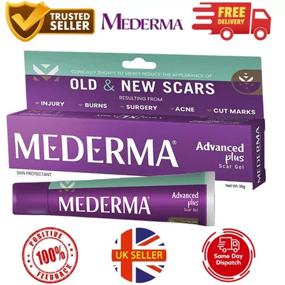 MEDERMA ADVANCED PLUS SCAR GEL 10g Original. FOR SCARS, MARKS & SPOTS REMOVAL