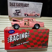 Action 1/24 #K-2 DALE EARNHARDT 1956 HOOD OPEN FORD VICTORIA DAYVAULT's Car BANK