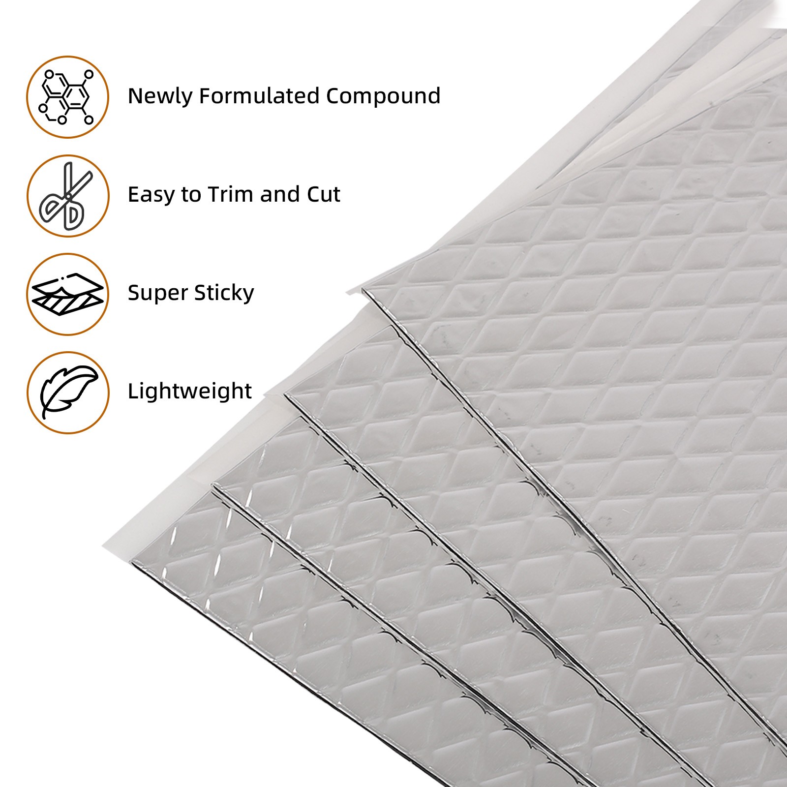 Sound Deadening Material for Cars, 2mm Auto Sound Deadening Material