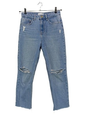 SINSAY Boyfriendjeans Damen Jeans Gr. DE 36 blau Casual-Look