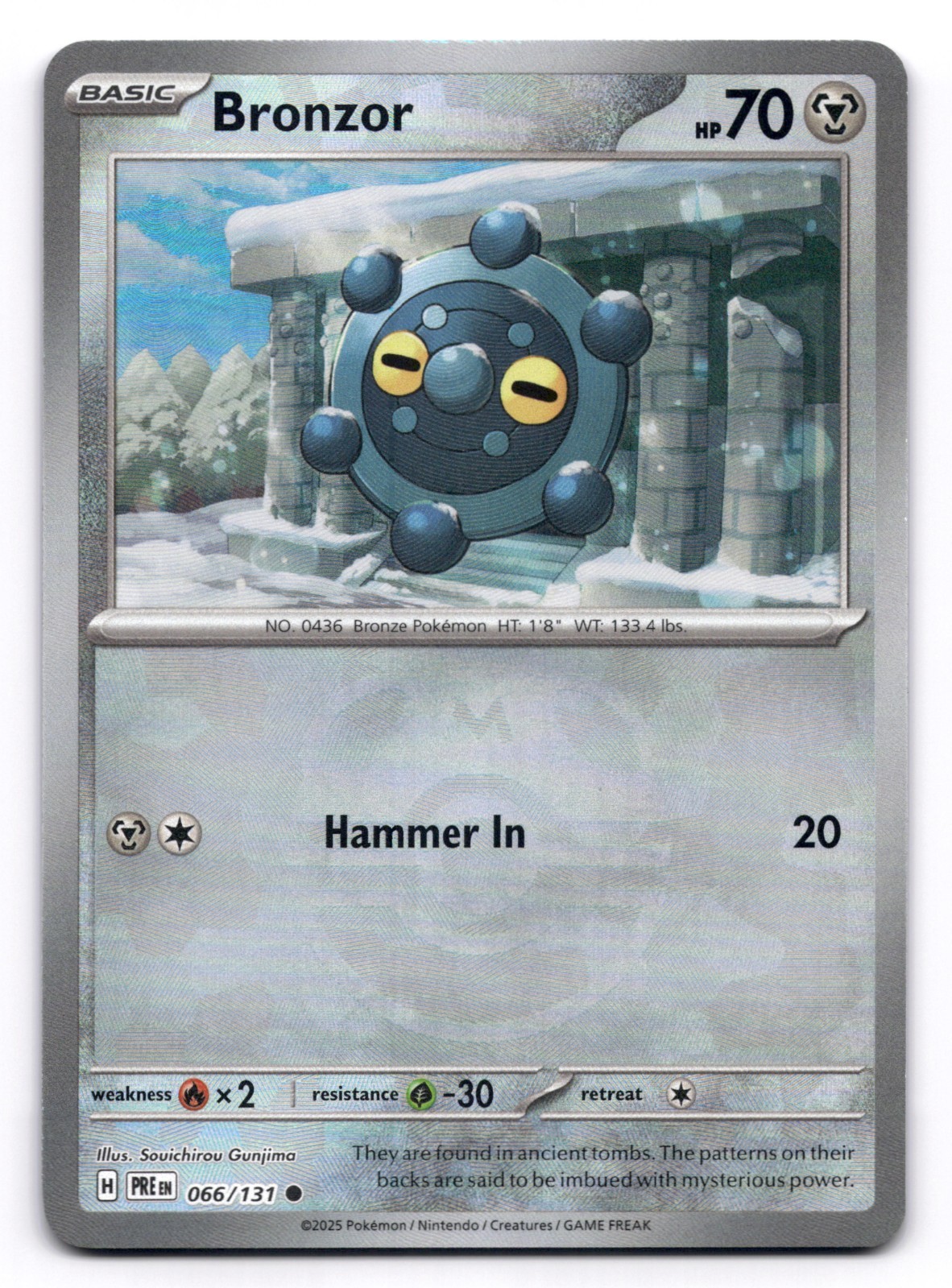 Bronzor NM 066/131 Sv: Prismatic Evolutions Pokemon TCG Masterball Holo