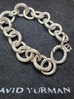 David Yurman Oval Link Chain Bracelet Sterling Silver 7.5” length