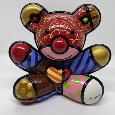 Romero Britto Love Bear 2nd Edition Limited Edition #236 Of 400 Small Defects