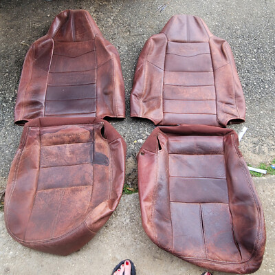 King Ranch Brown Front Pair Leather Seat Covers F150, F250, F350