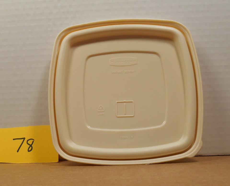 Rubbermaid Servin Saver Replacement 1 Square Almond Lid Only Y78 eBay