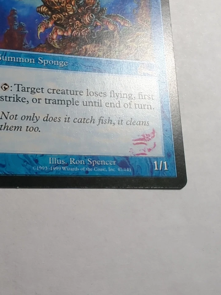 MISPRINT | MISCUT MTG Urza's Legacy Walking Sponge Magic the Gathering - Image 2 of 4