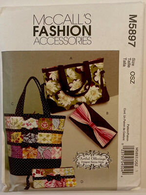 McCalls Bags / Purses Pattern 4 #M5897 Uncut  Designer Karina Hittle