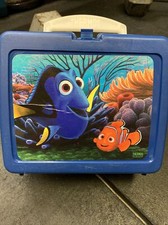 Disney Finding Nemo Dori Thermos Hard Lunch Box School Travel Blue Made In USA