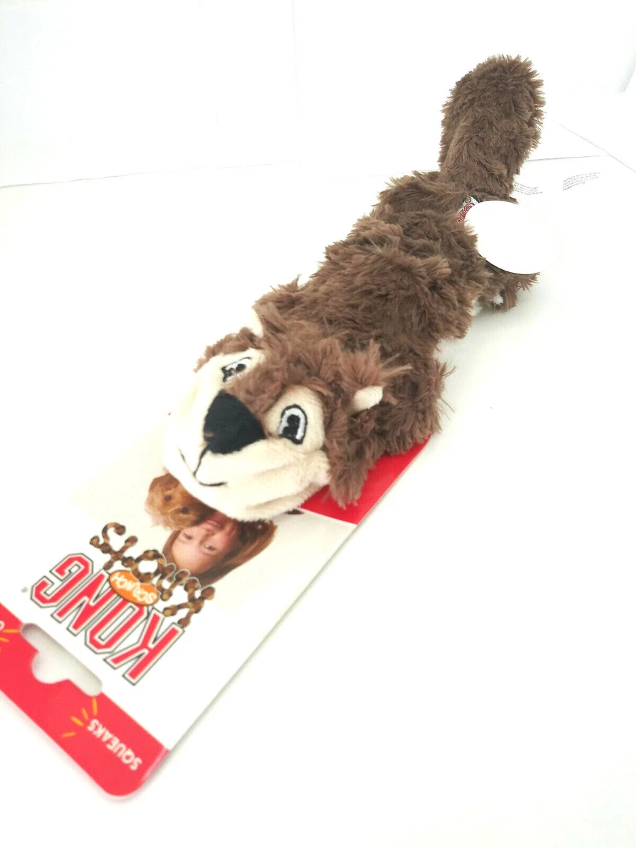 Kong Scrunch Knots Squirrel Small Medium Squeaky Plush Internal